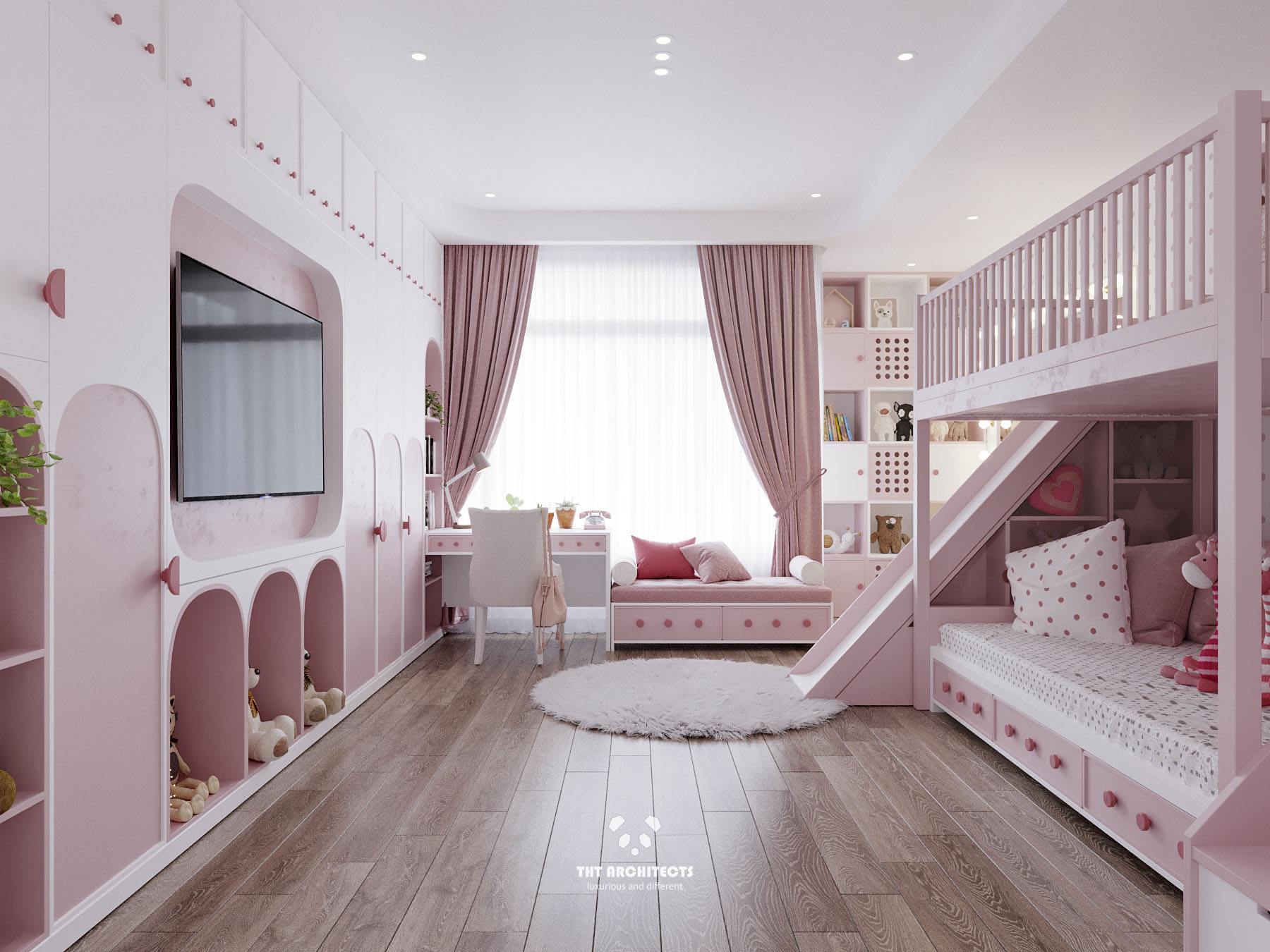 tht architects - Nhà chị Châu Đà Lạt - phòng ngủ con gái 02